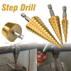 3PCS 3-12mm 4-12mm 4-20mm Drill Bit Set HSS Groove Titanium Coated Wood Metal Hole Cutter Carpentry Core Drill Tools Set