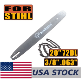 US STOCK - Holzfforma¬Æ 20inch Guide Bar & Full Chisel Saw Chain Combo 3/8 .063 72DL For Stihl Chainsaw MS361 MS362 MS380 MS390 MS440 MS441 MS460 MS46