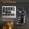 2-Tier 4 Drawers Welding Cart, Welder Cart with 265LBS Static Weight Capacity, 360¬∞ Swivel Wheels, Tank Storage Safety Chains, Heavy Duty Rolling for