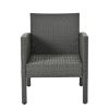 4 Pieces Patio Furniture Sets Outdoor Sectional Wicker Set Outdoor Conversation Set Patio Set Patio Loveseats with Coffee Table Porch, Poolside, Terra