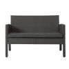4 Pieces Patio Furniture Sets Outdoor Sectional Wicker Set Outdoor Conversation Set Patio Set Patio Loveseats with Coffee Table Porch, Poolside, Terra