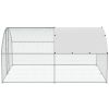 VEVOR Large Metal Chicken Coop, 9.8x12.9x6.5 ft Walk in Chicken Run for Yard with Waterproof Cover, Doom Roof Hen House with Security Lock for Outdoor