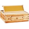 VEVOR Bee Hive Medium Box Starter Kit, 100% Beeswax Coated Natural Cedar Wood, Langstroth Beehive Kit with 10 Frames and Foundations, Transparent Acry