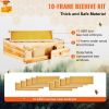 VEVOR Bee Hive Medium Box Starter Kit, 100% Beeswax Coated Natural Cedar Wood, Langstroth Beehive Kit with 10 Frames and Foundations, Transparent Acry
