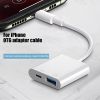 Adapter For IPhone Adapter 2 In 1 Round Hole Adapter Typec Charging U Disk File