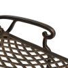 [Replace 60810204]193*64.5*93cm Backrest Adjustable Courtyard Cast Aluminum Lying Bed Bronze
