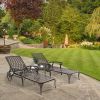 [Replace 60810204]193*64.5*93cm Backrest Adjustable Courtyard Cast Aluminum Lying Bed Bronze