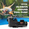 VEVOR Pool Pump 2.0HP 230V, Variable Dual Speed Pumps 1500W, 5520 GPH Max Flow, Powerful Self-priming Swimming Pool Motor for Above Ground Pool, w/ St
