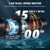 VEVOR Pool Pump 2.0HP 230V, Variable Dual Speed Pumps 1500W, 5520 GPH Max Flow, Powerful Self-priming Swimming Pool Motor for Above Ground Pool, w/ St