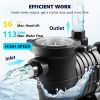 VEVOR Pool Pump 2.0HP 230V, Variable Dual Speed Pumps 1500W, 5520 GPH Max Flow, Powerful Self-priming Swimming Pool Motor for Above Ground Pool, w/ St
