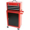 3-Drawer Rolling Tool Chest with Wheels, Tool Chest with Large Storage Cabinet and Adjustable Shelf, Removable Portable Top Box with Locking System To