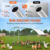 VEVOR Large Metal Chicken Coop, 9.8x12.9x6.5 ft Walk in Chicken Run for Yard with Waterproof Cover, Doom Roof Hen House with Security Lock for Outdoor