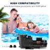 VEVOR Pool Pump 2.0HP 230V, Variable Dual Speed Pumps 1500W, 5520 GPH Max Flow, Powerful Self-priming Swimming Pool Motor for Above Ground Pool, w/ St
