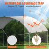 VEVOR Large Metal Chicken Coop, 9.8x12.9x6.5 ft Walk in Chicken Run for Yard with Waterproof Cover, Doom Roof Hen House with Security Lock for Outdoor