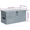Aluminum Box 24.2"x10.4"x11.8" Silver