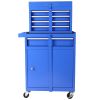 5-Drawer Rolling Tool Chest, High Capacity Tool Storage Cabinet W/Lockable Wheels, Adjustable Shelf & Anti-Slip Liner, Detachable Tool Box Organizer,
