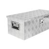 30 Inch Heavy Duty Silver Aluminum 5 Bar Tread Tool long Box Truck Pickup Trailer Toolbox Underbody Storage+Lock+Keys (30.1"√ó12.8"√ó10.4")