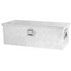 30 Inch Heavy Duty Silver Aluminum 5 Bar Tread Tool long Box Truck Pickup Trailer Toolbox Underbody Storage+Lock+Keys (30.1"√ó12.8"√ó10.4")