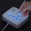 1pc Power Strip; Power Strip Surge Protector; 3 AC Outlets 3 USB 1 Power Button; Flat Plug; Desktop Charging Station With Overload Protection; For Hom
