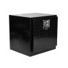 18 Inch Heavy Duty Aluminum Diamond Plate Tool Underbody Box, Waterproof Square Truck Storage Organizer Chest for Pick Up Truck Bed, RV Trailer with T