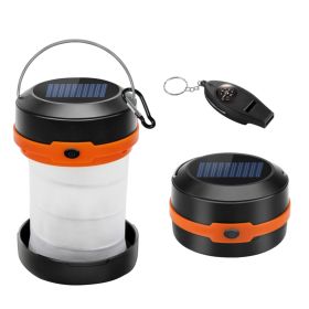 Wanjo Collapsible LED Solar Camping Lights with Free Multifunctional Whistle, Rechargeable Camping Latern, Portable Outdoor Gear for Camping Travel Fi (Type: General)