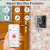 WeHere Wireless Smart Key Lock Box with APP, Electronic Lock Box for House Wall Mount, use Bluetooth/One-Time Password/Fixed Code Unlock,APP Remote Au