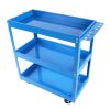 Tool Cart on Wheels, 3 Tier Rolling Mechanic Tool Cart, Heavy Duty Steel Utility Cart w/Lockable Wheels, 450 LBS Capacity Industrial Service Cart for