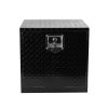 18 Inch Heavy Duty Aluminum Diamond Plate Tool Underbody Box, Waterproof Square Truck Storage Organizer Chest for Pick Up Truck Bed, RV Trailer with T